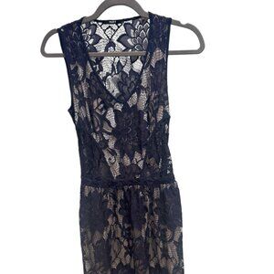 TART navy blue lace cut out dress - S